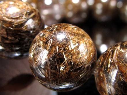 ジオメトリールチルクォーツ ブレスレット ブロンズルチルクォーツ ブラジル産 金紅石