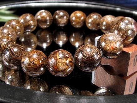 ジオメトリールチルクォーツ ブレスレット ブロンズルチルクォーツ ブラジル産 金紅石