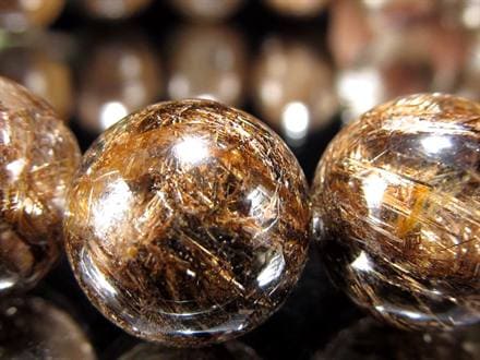 ジオメトリールチルクォーツ ブレスレット ブロンズルチルクォーツ ブラジル産 金紅石