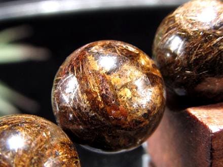ジオメトリールチルクォーツ ブレスレット ブロンズルチルクォーツ ブラジル産 金紅石