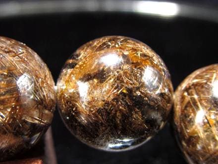 ジオメトリールチルクォーツ ブレスレット ブロンズルチルクォーツ ブラジル産 金紅石