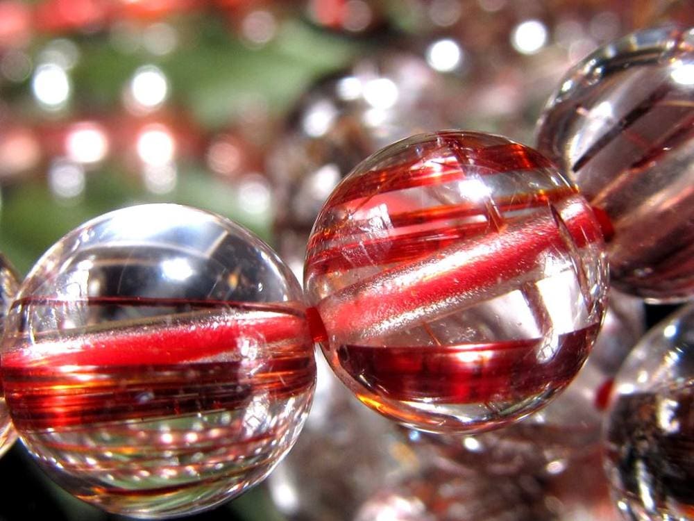 レッド ブラウン ルチルクォーツ ブレスレット ルチルレイテッドクォーツ