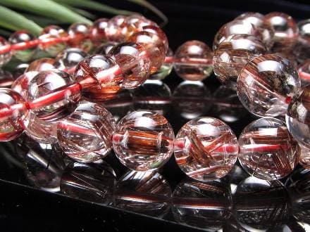 レッド ブラウン ルチルクォーツ ブレスレット ルチルレイテッドクォーツ