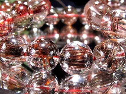 レッド ブラウン ルチルクォーツ ブレスレット ルチルレイテッドクォーツ