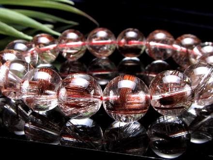 レッド ブラウン ルチルクォーツ ブレスレット ルチルレイテッドクォーツ