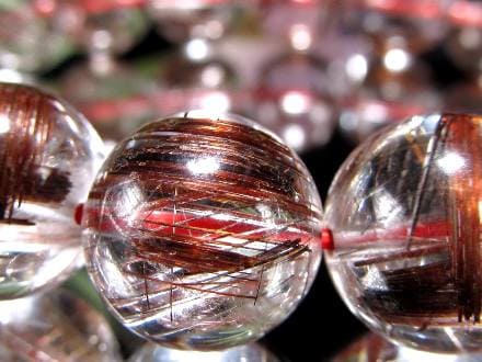 レッド ブラウン ルチルクォーツ ブレスレット ルチルレイテッドクォーツ