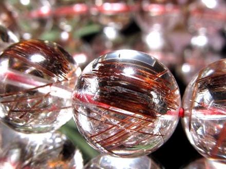 レッド ブラウン ルチルクォーツ ブレスレット ルチルレイテッドクォーツ