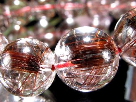 レッド ブラウン ルチルクォーツ ブレスレット ルチルレイテッドクォーツ