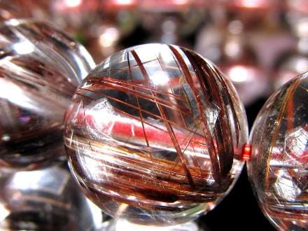 レッド ブラウン ルチルクォーツ ブレスレット ルチルレイテッドクォーツ