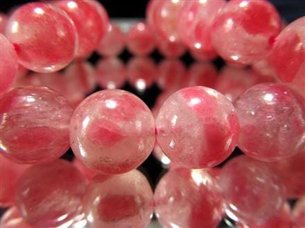 ロードナイトシリカ 薔薇輝石 ブレスレット 水晶 混合石