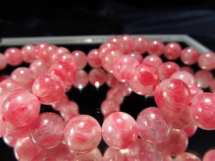 ロードナイトシリカ 薔薇輝石 ブレスレット 水晶 混合石