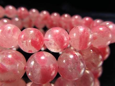 ロードナイトシリカ 薔薇輝石 ブレスレット 水晶 混合石