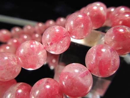 ロードナイトシリカ 薔薇輝石 ブレスレット 水晶 混合石