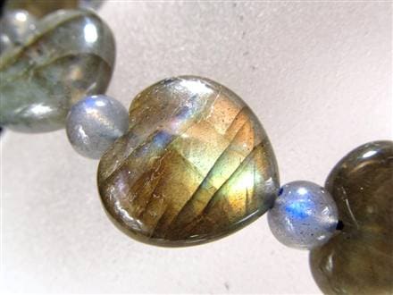 ラブラドライト 曹灰長石 ブレスレット シラー ラブラドレッセンス