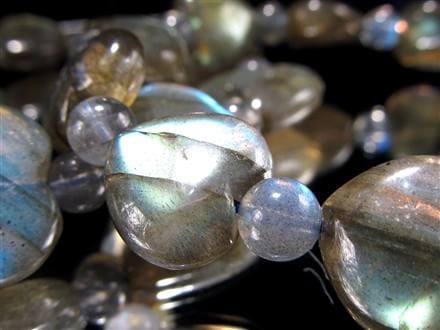 ラブラドライト 曹灰長石 ブレスレット シラー ラブラドレッセンス