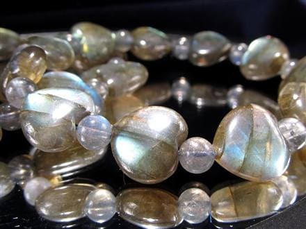 ラブラドライト 曹灰長石 ブレスレット シラー ラブラドレッセンス