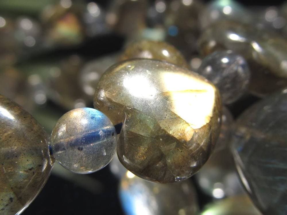 ラブラドライト 曹灰長石 ブレスレット シラー ラブラドレッセンス