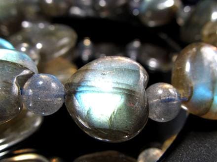 ラブラドライト 曹灰長石 ブレスレット シラー ラブラドレッセンス