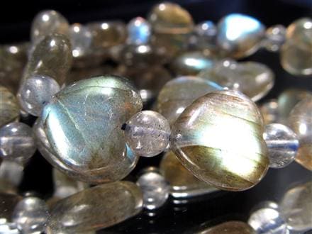 ラブラドライト 曹灰長石 ブレスレット シラー ラブラドレッセンス