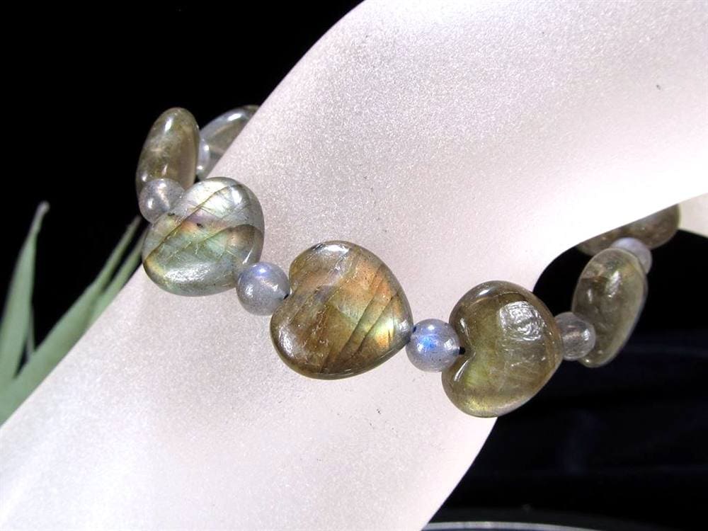 ラブラドライト 曹灰長石 ブレスレット シラー ラブラドレッセンス