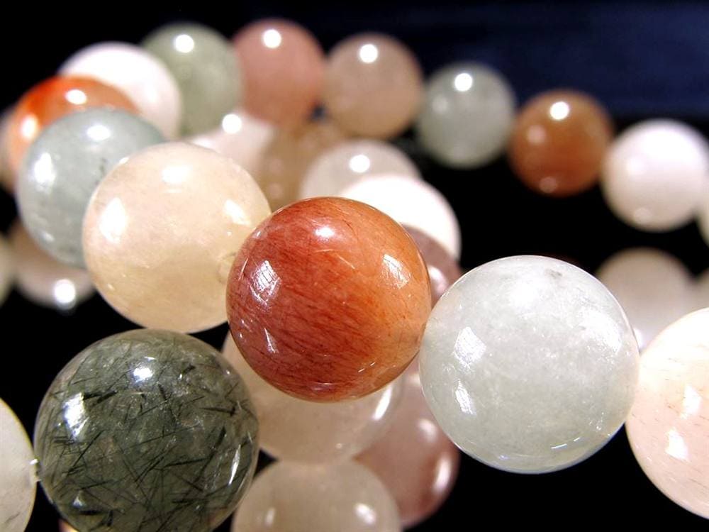 サゲニティッククォーツ ブレスレット キャッツアイ ルチルクォーツ ラビットヘア