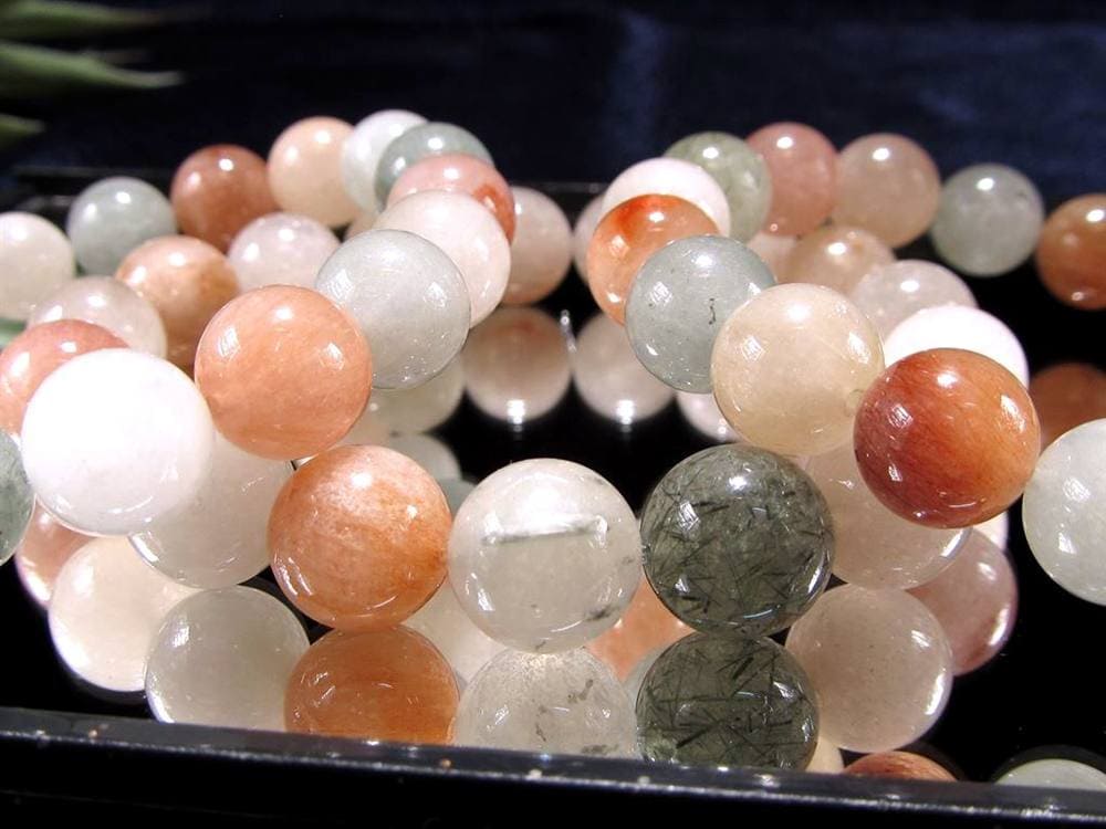 サゲニティッククォーツ ブレスレット キャッツアイ ルチルクォーツ ラビットヘア