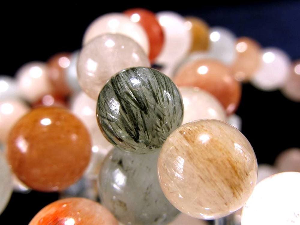 サゲニティッククォーツ ブレスレット キャッツアイ ルチルクォーツ ラビットヘア