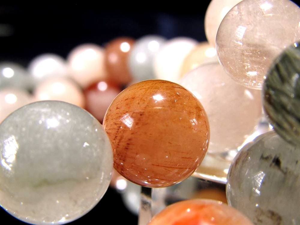 サゲニティッククォーツ ブレスレット キャッツアイ ルチルクォーツ ラビットヘア