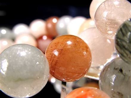 サゲニティッククォーツ ブレスレット キャッツアイ ルチルクォーツ ラビットヘア