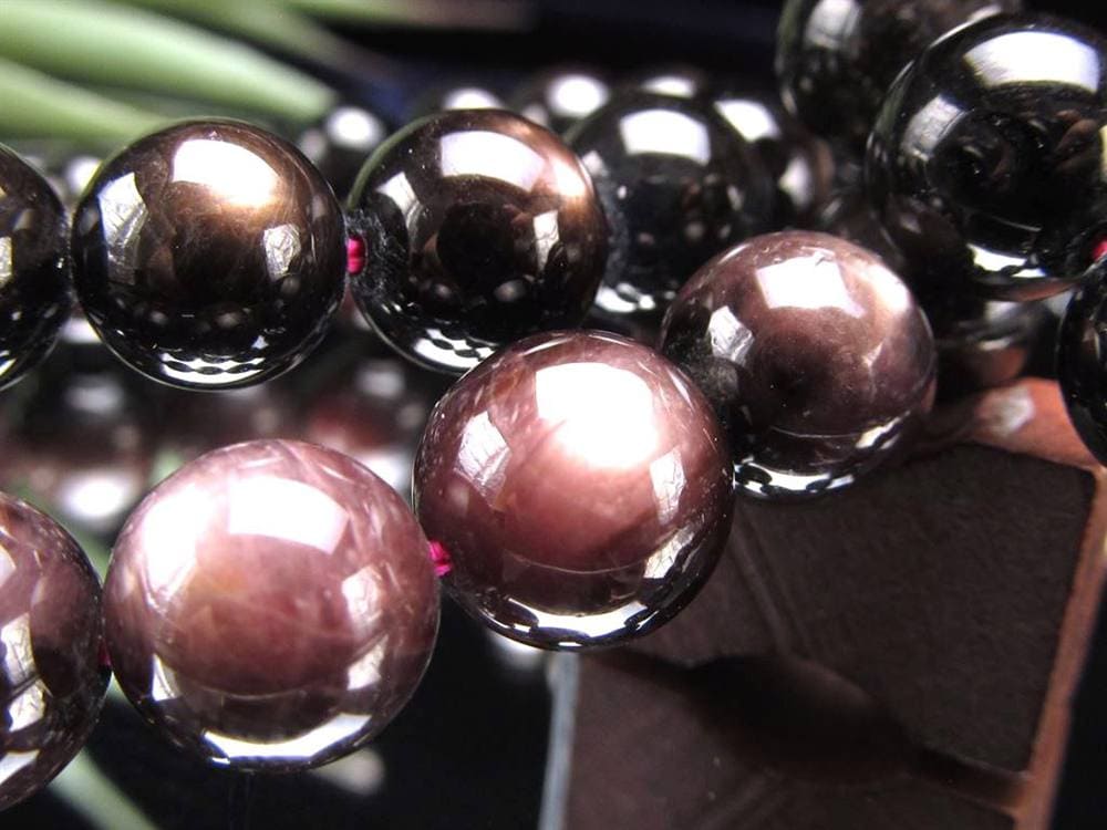 ハイパーシーン 紫蘇輝石 ブレスレット 黒色天然石 hyperStheons