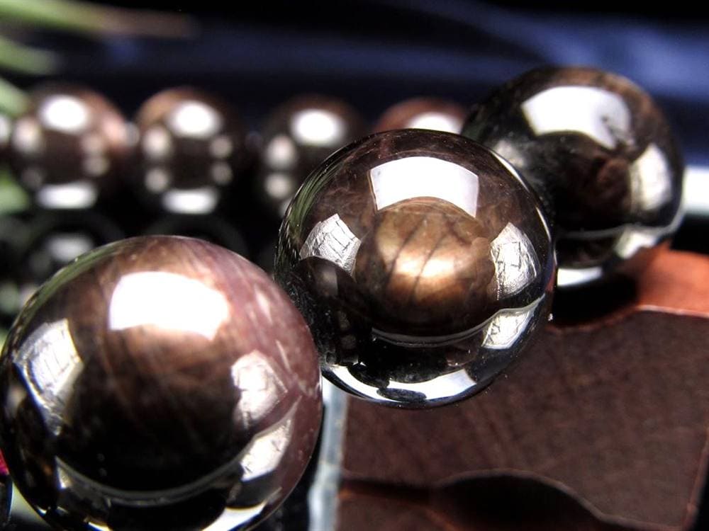 ハイパーシーン 紫蘇輝石 ブレスレット 黒色天然石 hyperStheons