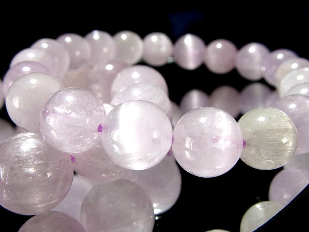 クンツァイト ブレスレット リチア輝石 キャッツアイ 天然石