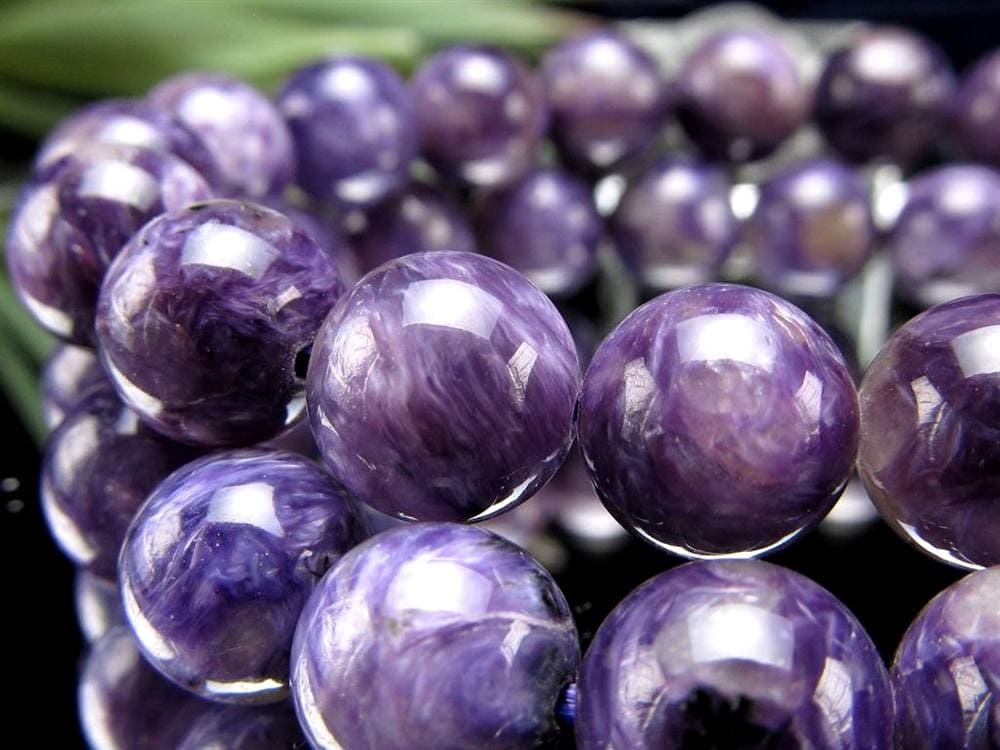 チャロアイト ブラックパープルチャロアイト チャロ石 ブレスレット ブラックチャロアイト シリカ