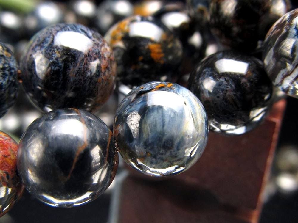 ピーターサイト ゴールドブルーピーターサイト ブレスレット タイガーアイ ホークアイ