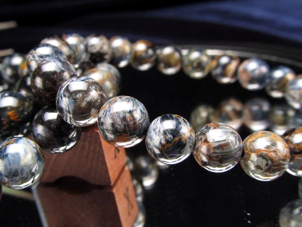 ピーターサイト ゴールドブルーピーターサイト ブレスレット タイガーアイ ホークアイ