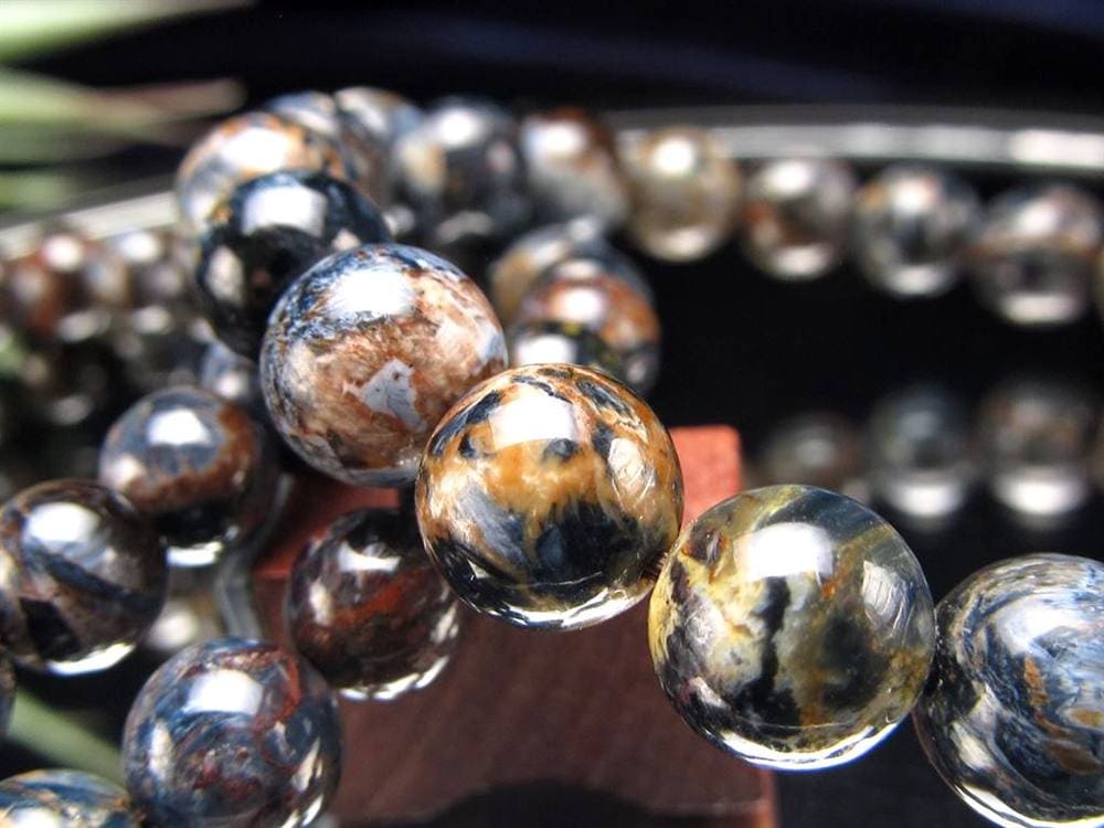 ピーターサイト ゴールドブルーピーターサイト ブレスレット タイガーアイ ホークアイ