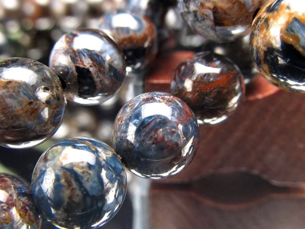 ピーターサイト ゴールドブルーピーターサイト ブレスレット タイガーアイ ホークアイ