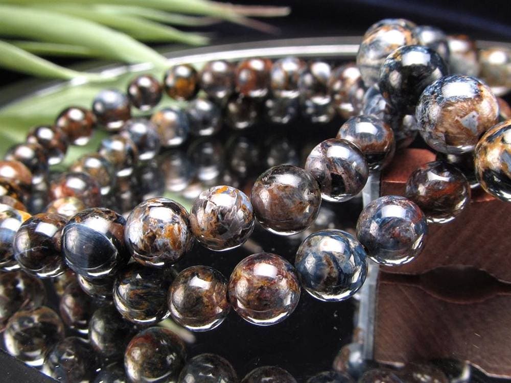 ピーターサイト ゴールドブルーピーターサイト ブレスレット タイガーアイ ホークアイ