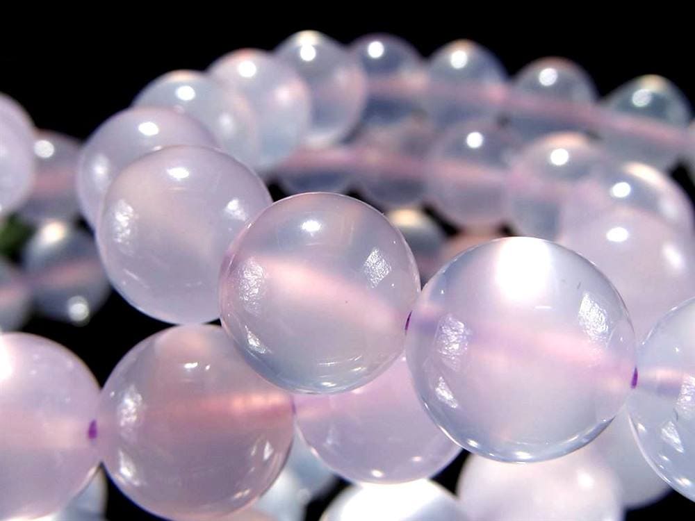 ラベンダーカルセドニー 紫玉髄、ブレスレット カルセドニー 瑪瑙