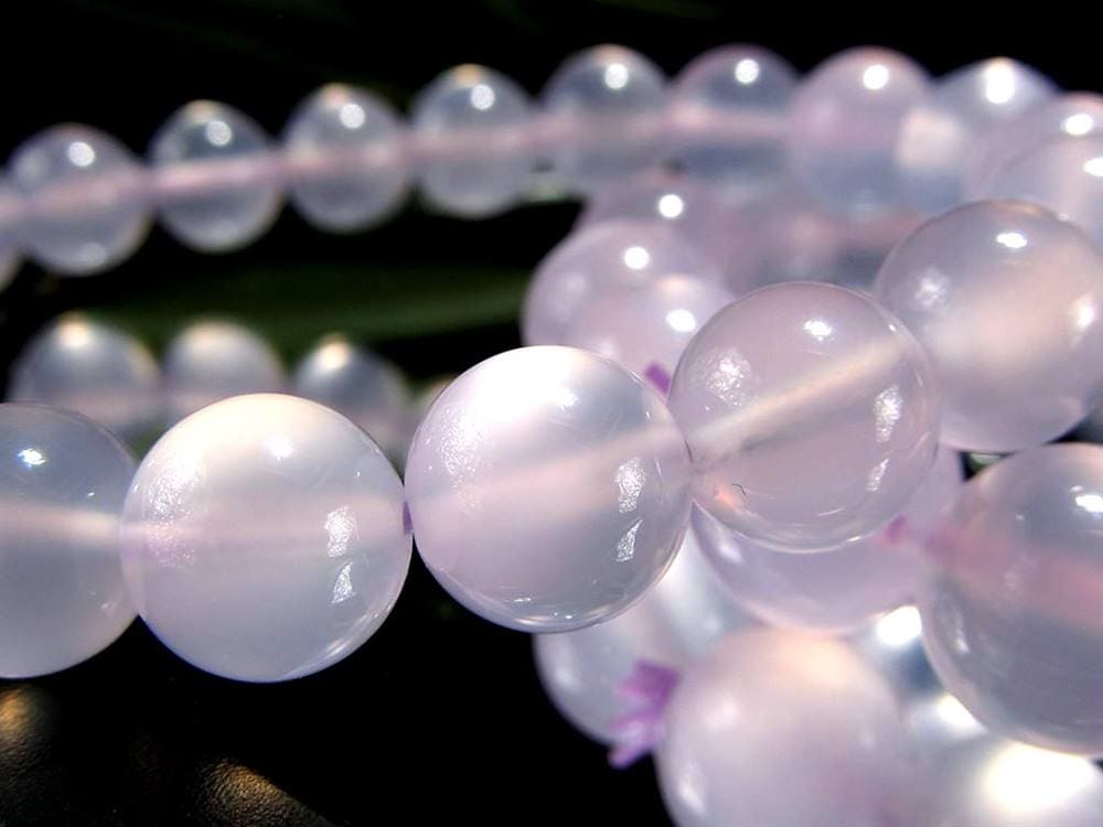 ラベンダーカルセドニー 紫玉髄、ブレスレット カルセドニー 瑪瑙