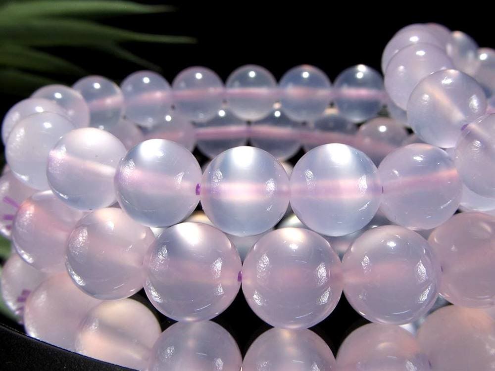 ラベンダーカルセドニー 紫玉髄、ブレスレット カルセドニー 瑪瑙
