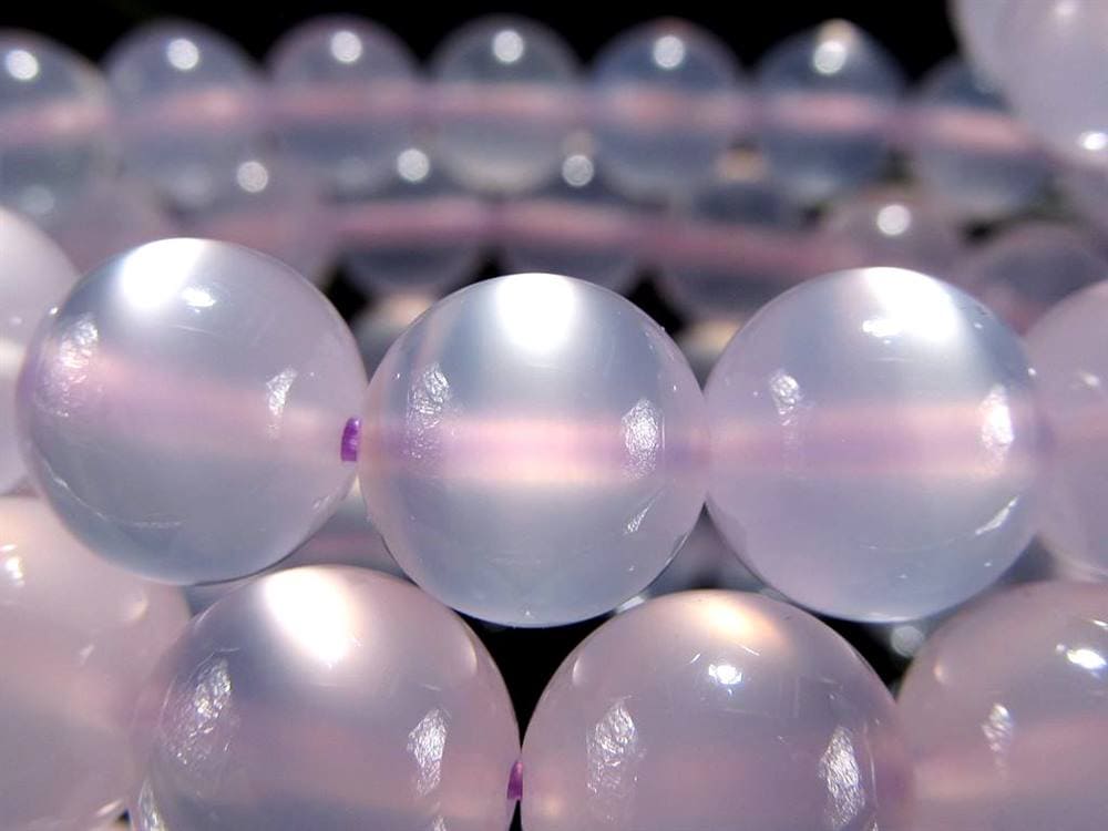 ラベンダーカルセドニー 紫玉髄、ブレスレット カルセドニー 瑪瑙