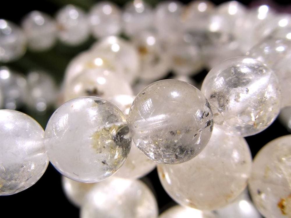 オイルインクォーツ 石油入り水晶 ブレスレット パキスタン産 古代の石油