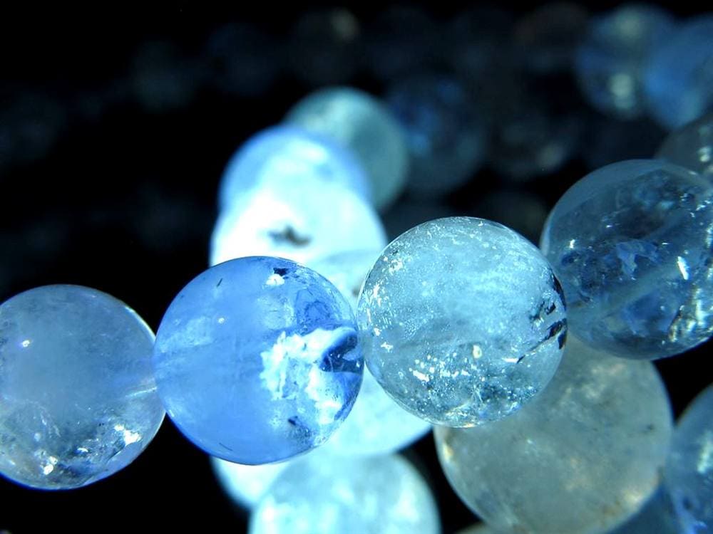 オイルインクォーツ 石油入り水晶 ブレスレット パキスタン産 古代の石油
