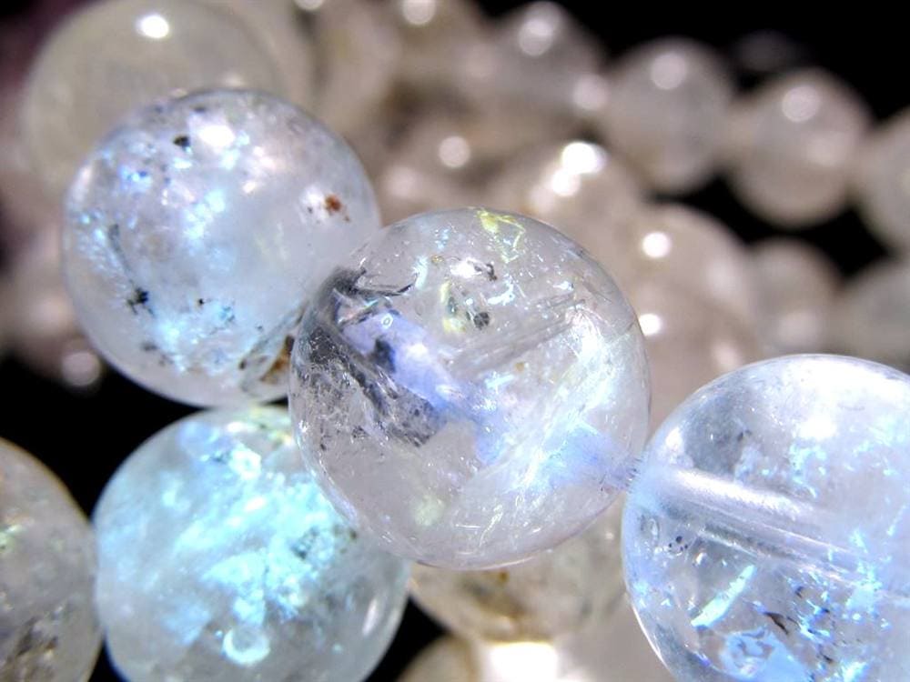 オイルインクォーツ 石油入り水晶 ブレスレット パキスタン産 古代の石油