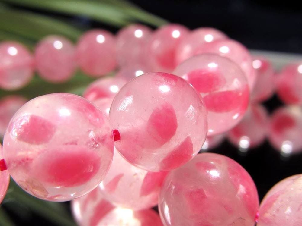 ロードナイトシリカ 薔薇輝石 ブレスレット ロードナイトインクォーツ ロードナイト