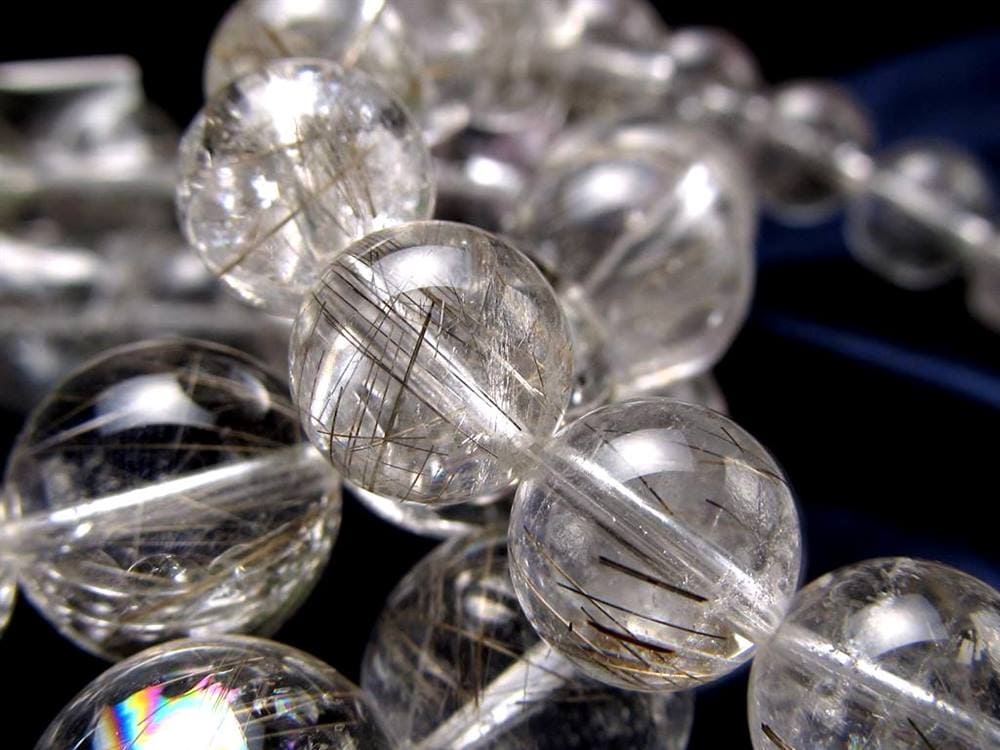 ルチルクォーツ シルバールチル ブレスレット ルチレイテッドクォーツ 金紅石