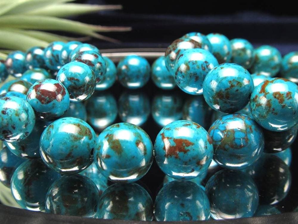 クリソコラ ブレスレット 珪孔雀石 クリソコラシリカ