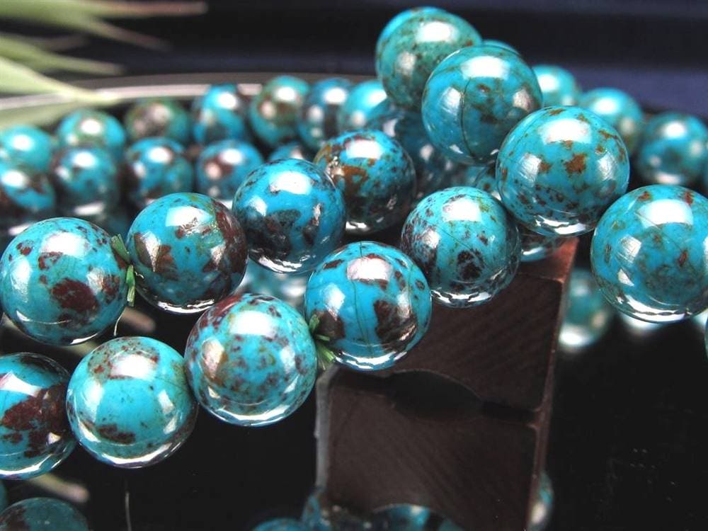 クリソコラ ブレスレット 珪孔雀石 クリソコラシリカ