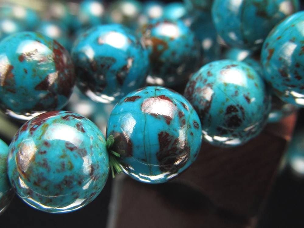 クリソコラ ブレスレット 珪孔雀石 クリソコラシリカ